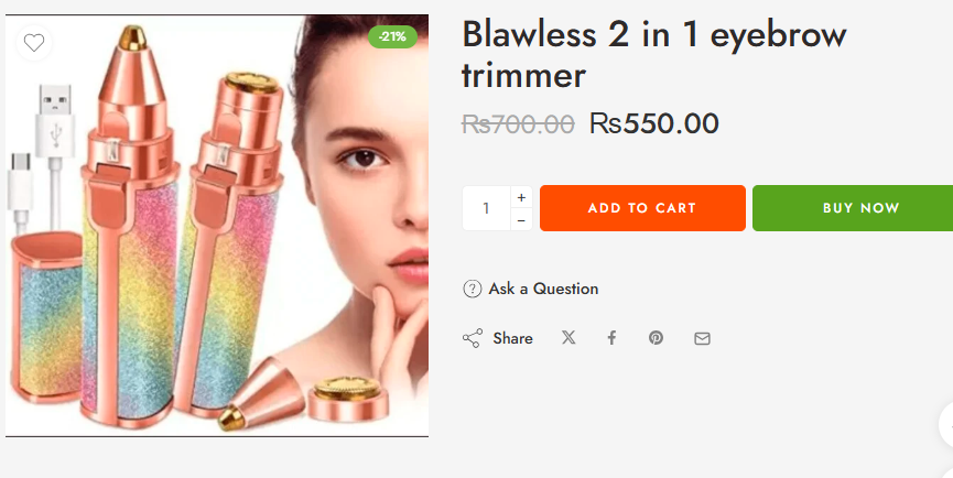 eyebrow trimmer 2 in 1 (use on different body part)